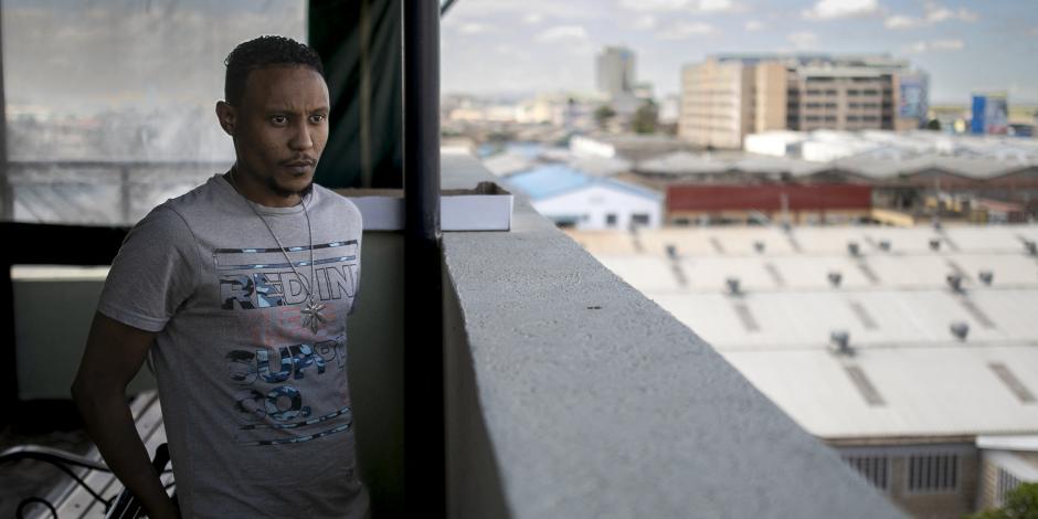 South African national, Trevin Brownie, 30, is pictured at his residence in Nairobi on June 07, 2023.