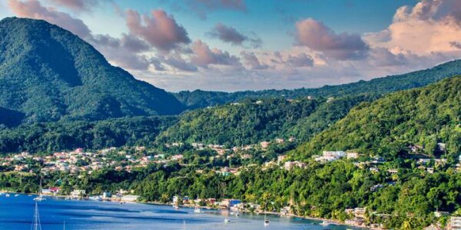 Alamy Stock Photo A view of the coast of Roseau, Dominica